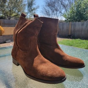 Frye Brown Suede Ankle Boots